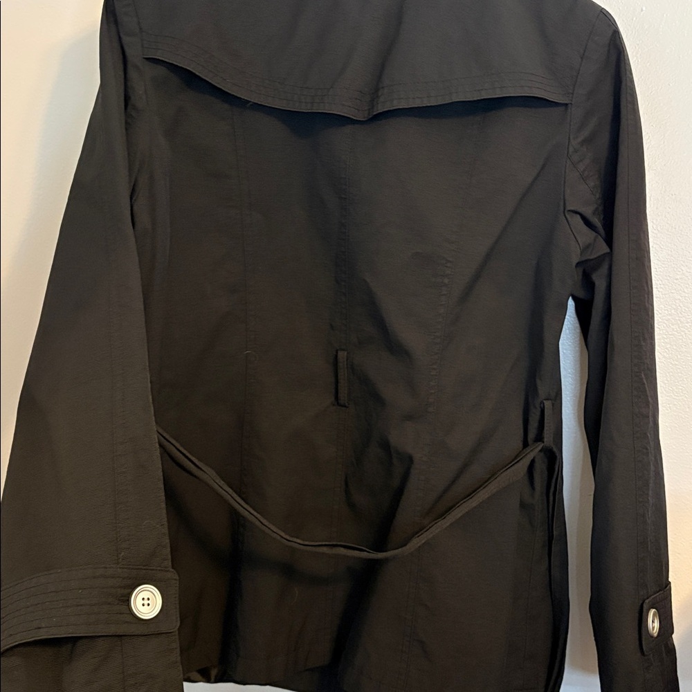 Giacca Black Belted Button Up Jacket - image 7
